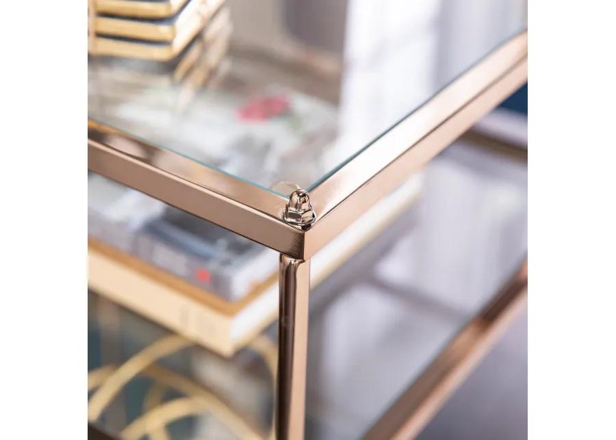 Knox Gold Mirrored Side Table