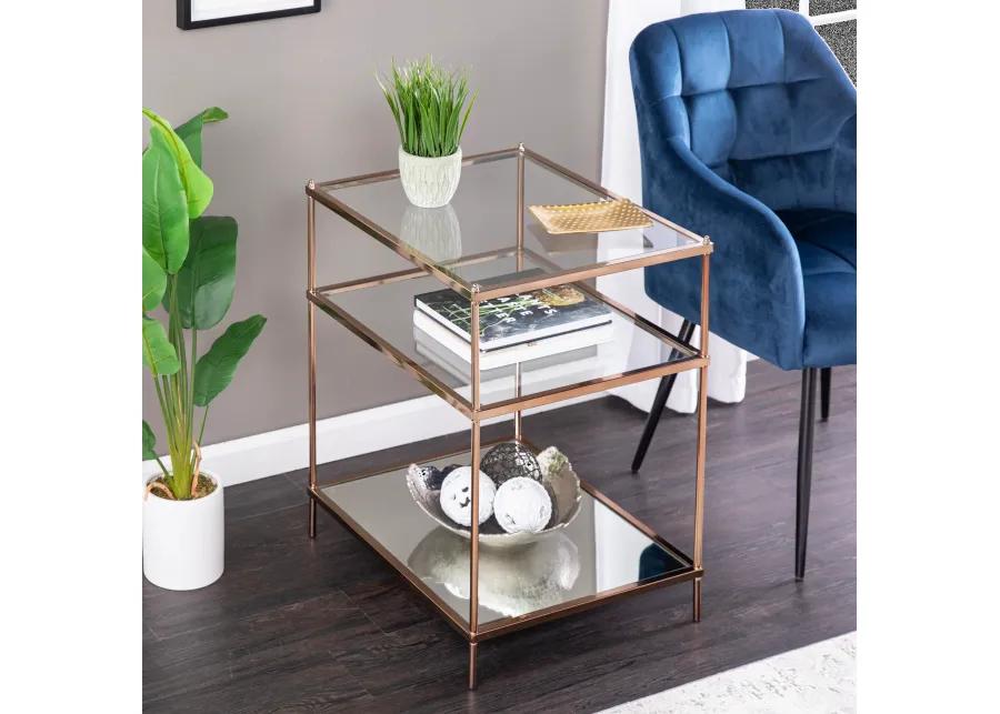 Knox Gold Mirrored Side Table