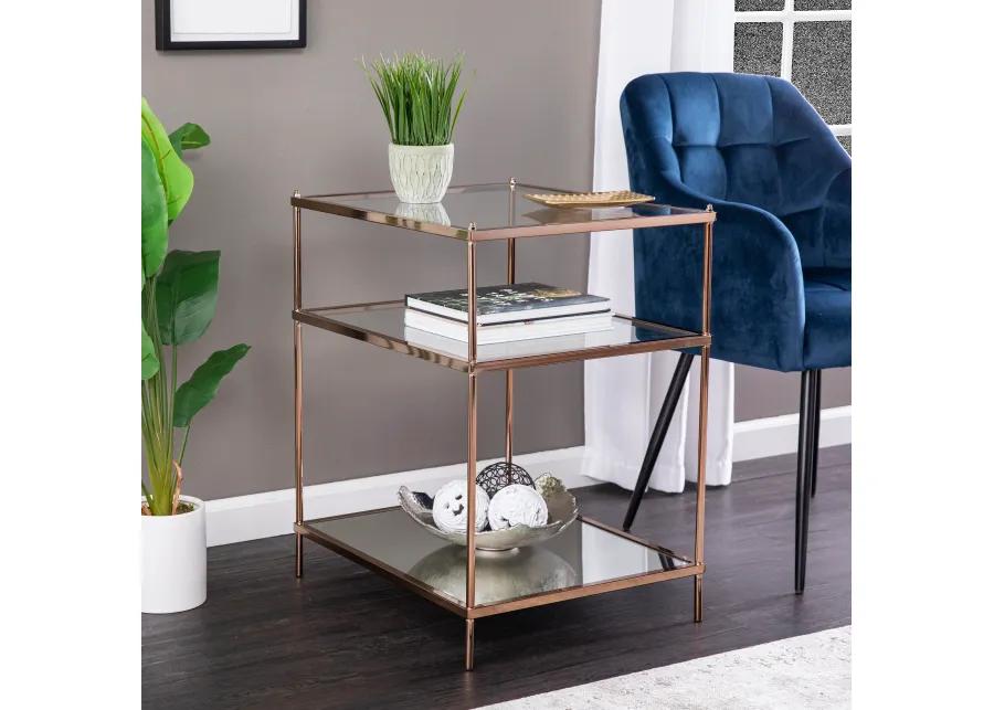 Knox Gold Mirrored Side Table