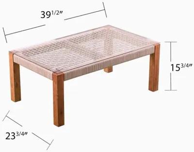 Brendina Natural & White 4 Piece Outdoor Seating Set