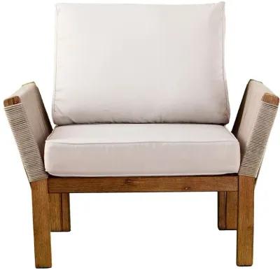 Brendina Outdoor Armchair with White Cushions