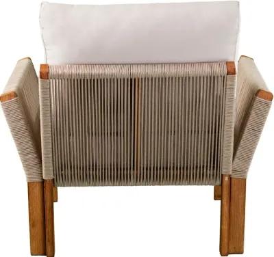 Brendina Outdoor Armchair with White Cushions