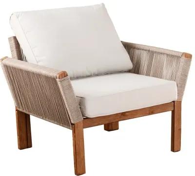 Brendina Outdoor Armchair with White Cushions