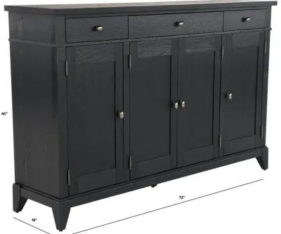 Macon Black Credenza