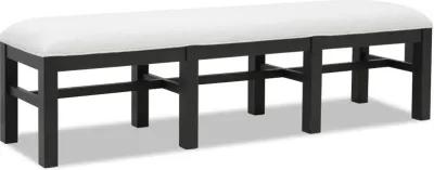 Macon White Upholstered Dining Bench