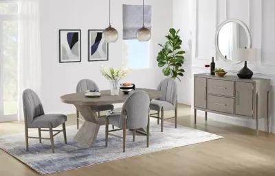 Elliston Weathered Gray Oval Dining Table