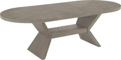 Elliston Weathered Gray Oval Dining Table