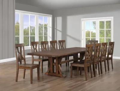 Villa Tobacco Brown 5 Piece Dining Set