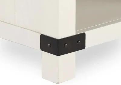 White River White Single Drawer End Table