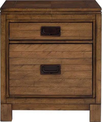 Stoneyknol Brown Dual Drawer End Table