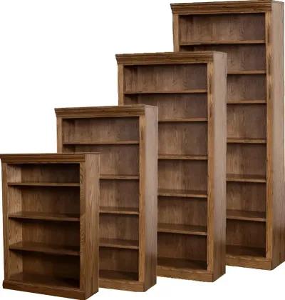 Jackson Rustic Oak 72 Inch Bookcase