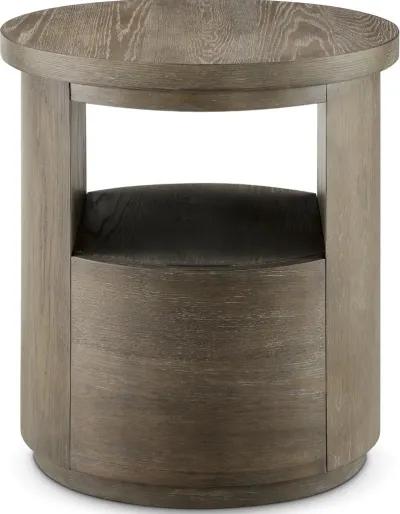 Bosley Porpoise Brown End Table