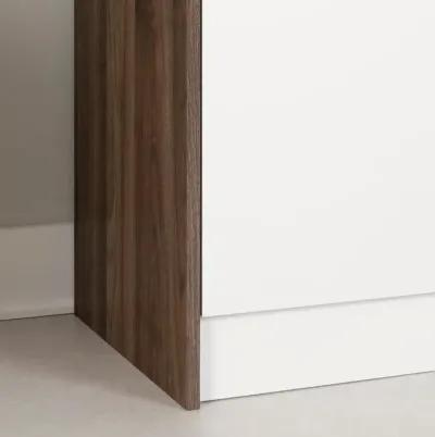 Myro Walnut and White Pantry Cabinet - South Shore