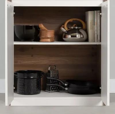 Myro Walnut and White Pantry Cabinet - South Shore