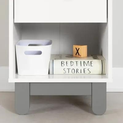 Bebble White and Gray Nightstand - South Shore