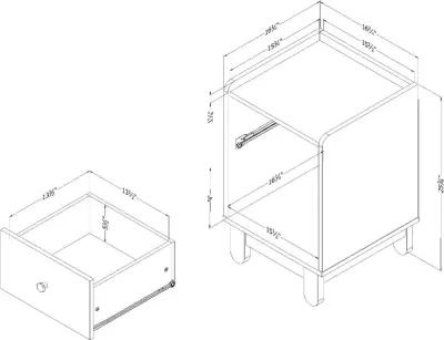 Bebble White and Gray Nightstand - South Shore