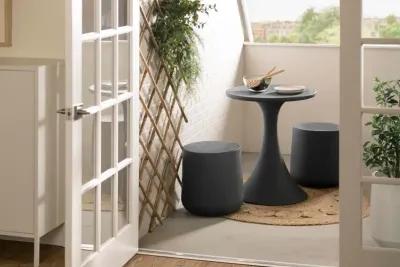 Dalya Dark Gray Outdoor Bistro Table - South Shore