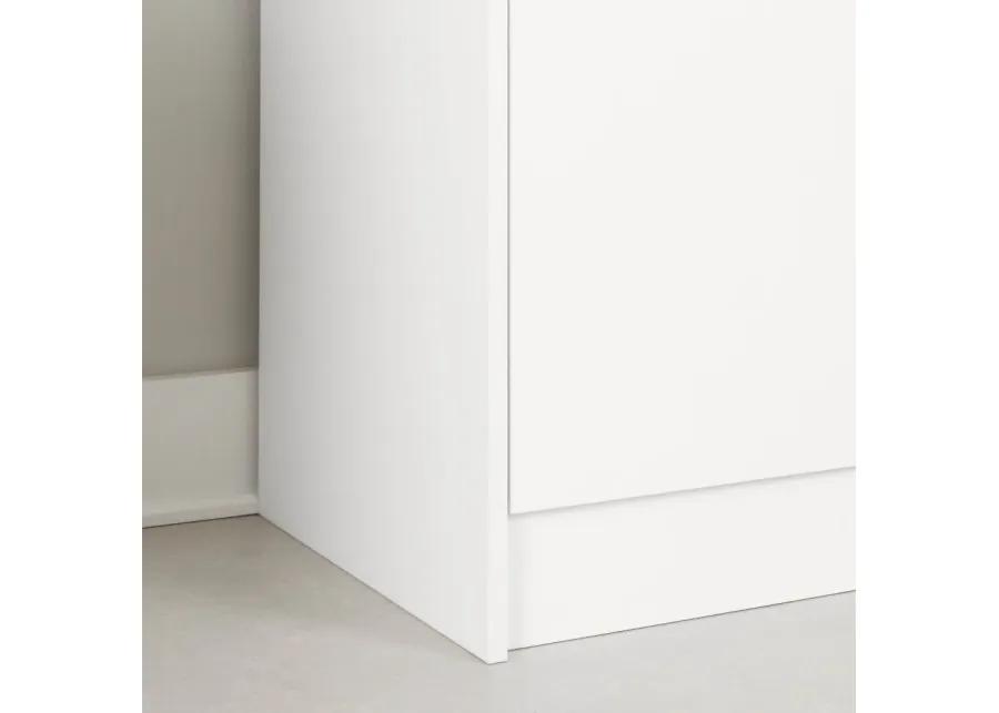 Myro White Marble and White Pantry Cabinet - South Shore