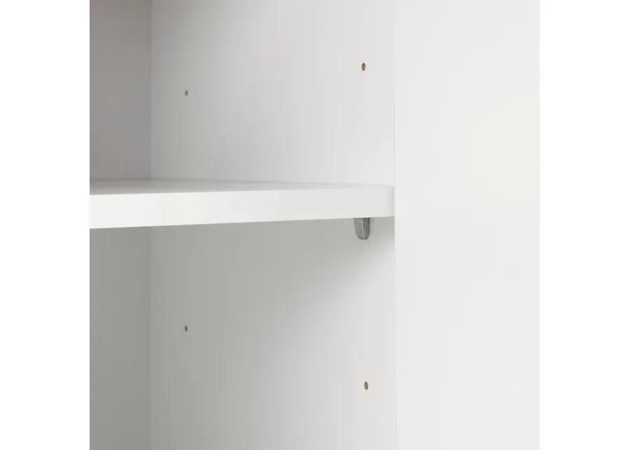 Myro White Marble and White Pantry Cabinet - South Shore