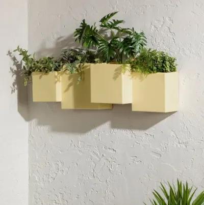 Dalya Light Yellow Wall Planters, Set of 2 - South Shore