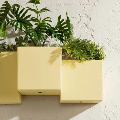 Dalya Light Yellow Wall Planters, Set of 2 - South Shore