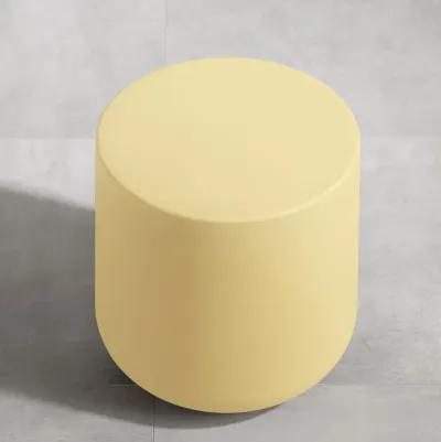 Dalya Light Yellow Round Outdoor Side Table - South Shore