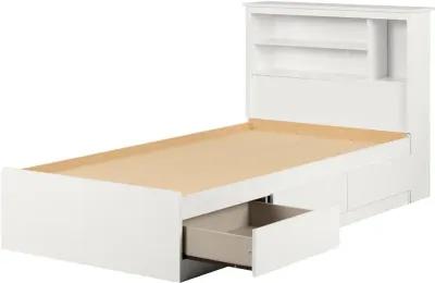 Gramercy White Twin Bed and Headboard Set - South Shore