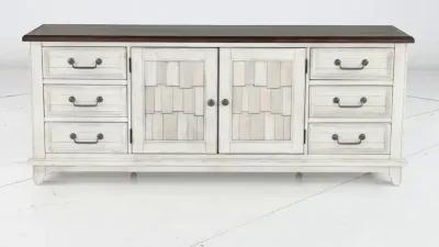 River Place 75" White-Washed TV Stand