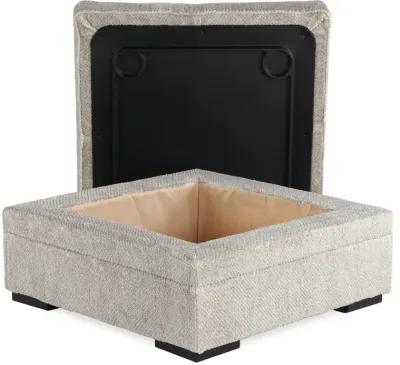 Calnita Sisal Beige Storage Ottoman