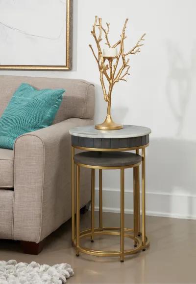 Cameron Park Round Nesting End Tables, Set of 2