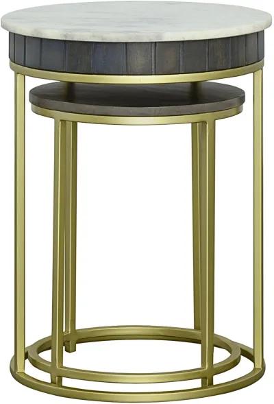 Cameron Park Round Nesting End Tables, Set of 2