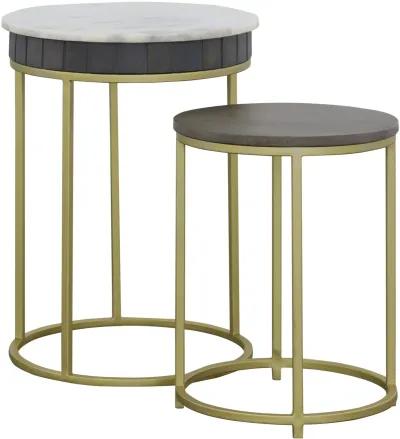 Cameron Park Round Nesting End Tables, Set of 2