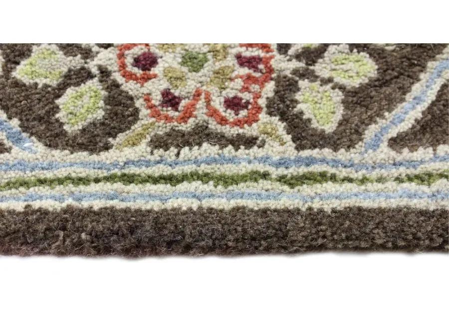 Wilshire 6 x 9 Hastings Chocolate Wool Area Rug