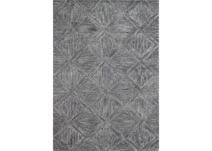 Verona 4 x 6 Nayla Gray Wool Area Rug