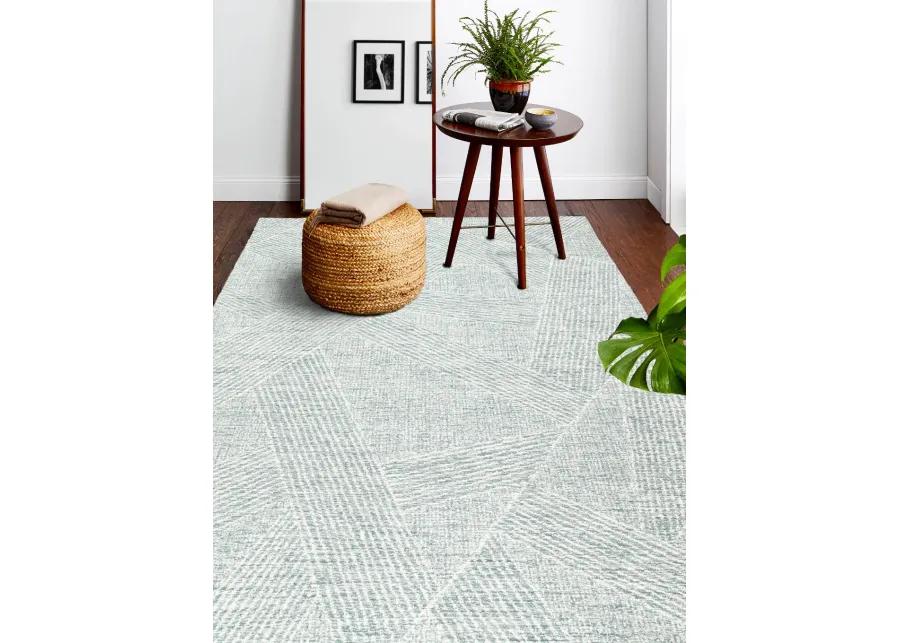 Valencia Nathanial 5 x 8 Abstract Teal Area Rug