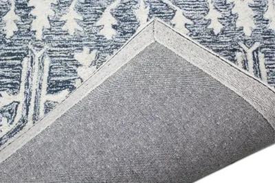 Valencia Novalee 8 x 10 Blue Wool Hand Tufted Area Rug