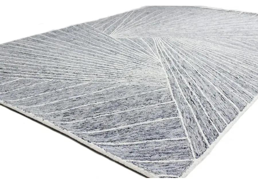 Valencia Neela Gray Wool Hand Tufted Runner Rug