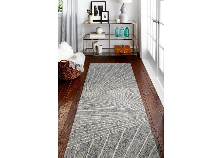 Valencia Neela Gray Wool Hand Tufted Runner Rug