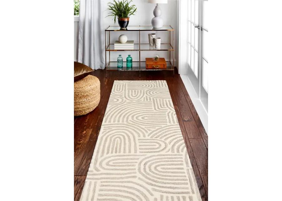 Chelsea Trenton Beige Wool Hand Tufted Runner Rug