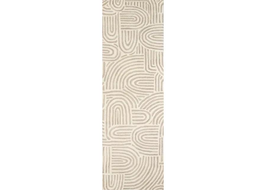 Chelsea Trenton Beige Wool Hand Tufted Runner Rug