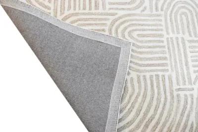 Chelsea Trenton 5 x 8 Beige Wool Hand Tufted Area Rug