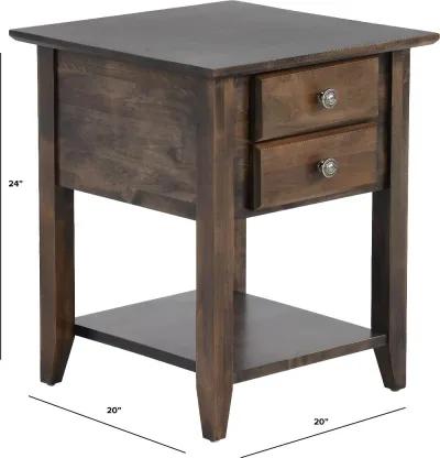 Archbold Dark Brown End Table