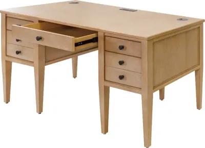 Laurel Natural Oak Half Pedestal Desk