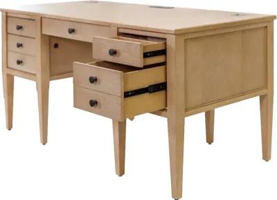 Laurel Natural Oak Half Pedestal Desk