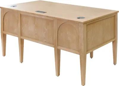 Laurel Natural Oak Half Pedestal Desk