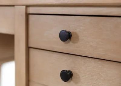 Laurel Natural Oak Half Pedestal Desk