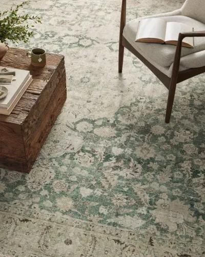 Sinclair 5 x 7 Antique Jade Green Area Rug