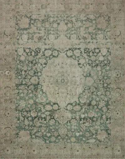 Sinclair 5 x 7 Antique Jade Green Area Rug