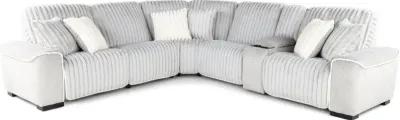 Presley Fog Gray 6-Piece Power Reclining Sectional