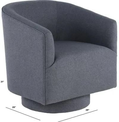 Brylee Blue Swivel Accent Chair